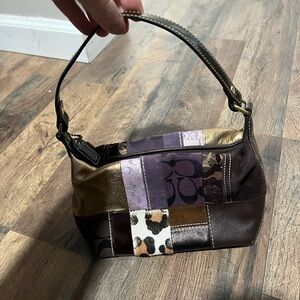 Y2K Coach Patchwork Leather Shoulder Bag